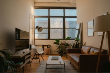 Furnished loft apartment lounge